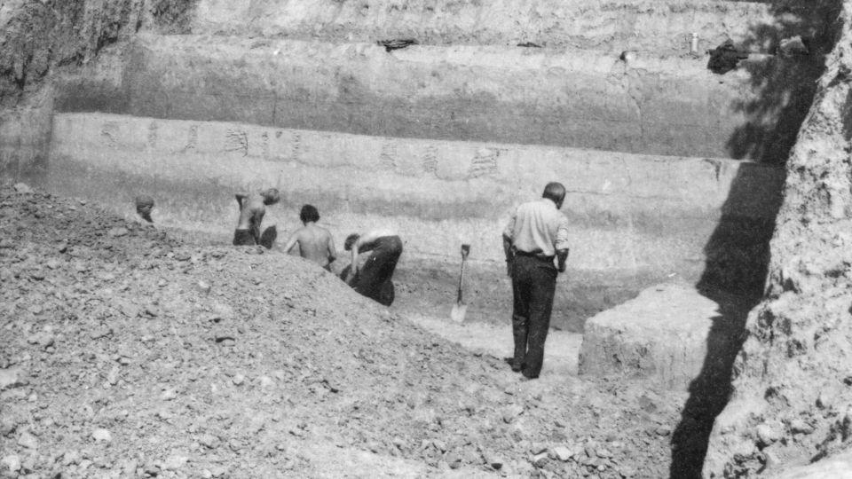 The site was first discovered in the 1970s. Here is an archive image taken during an excavation in the mid-1980s. - Archaeological Institute of the NAS
